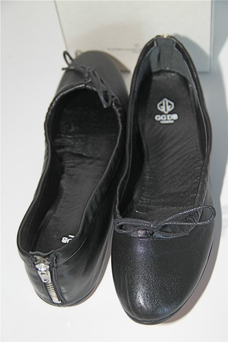 Luxe Ballerinas With Zip Black Golden Goose Size 36 1/2 New/Box Value 310€ - Picture 2 of 4