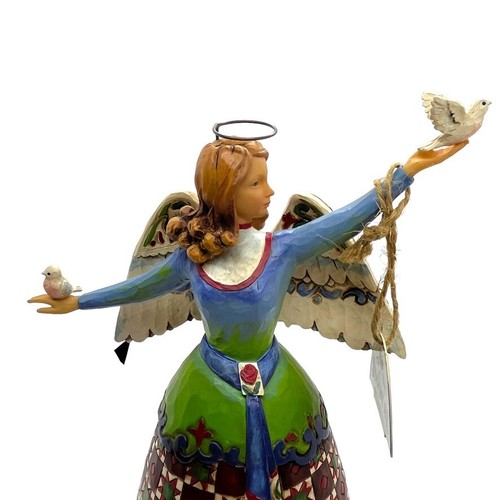 Jim Shore Angel with Two Doves Peace and Goodwill To All Figurine 4007933 2007 - Picture 15 of 20