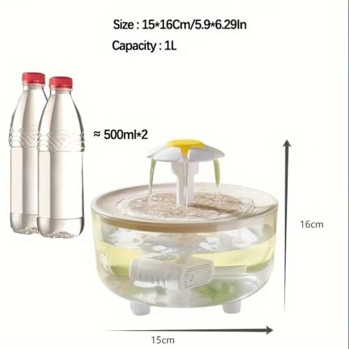 Water Fountain for Dogs Cats Pet Water Fountain Automatic Water Dispenser 1.2L - Picture 4 of 25