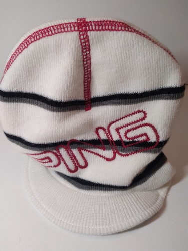 Vintage Ping Golf Hat Wool Blend White Black Stripe Red Logo Peaked Cap Retro - Picture 5 of 10