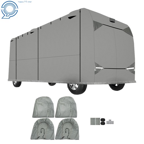 Gray For 30-43 FT Class A RV Cover Storage Motorhome Trailer Camper Waterproof - 第 13/24 張圖片