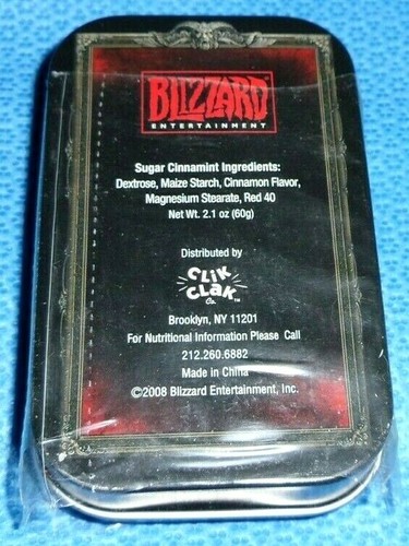 Diablo III Blizzcon Promo 2008 "Sinamints" Limited Cinnamon Candy Tin SEALED - Picture 2 of 4