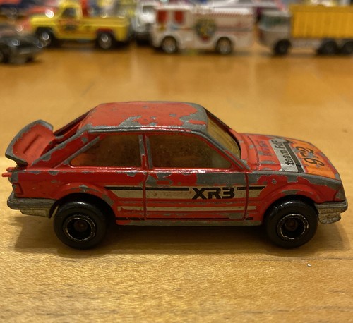 Oldtimer Majorette rot Ford Escort XR3 selten original altes Auto Fließheck öffnet ++++ - Bild 2 von 8