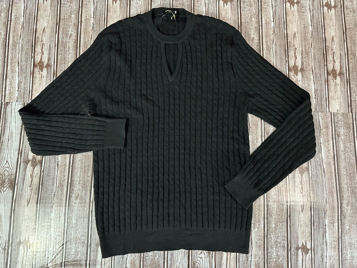 Fendi 100% wool knitwear Girocollo color noir size 48 NWOT | eBay