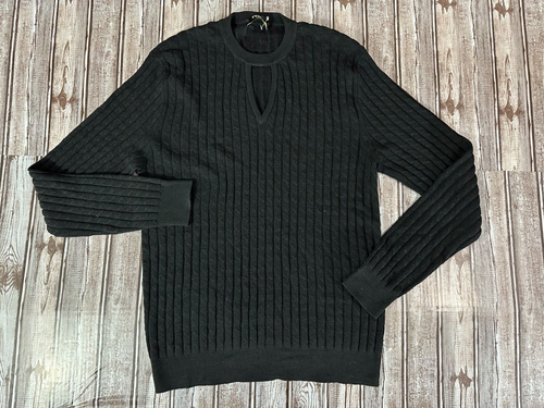 Fendi 100% Wolle Strick Girocollo Farbe Noir Gr. 48 Neu ohne Etikett - Bild 1 von 7