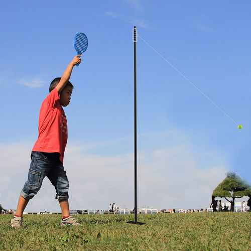 Hey! Play! Rope Ball Tether Swing Game- Complete Set with Pole, 2 Racquets, and - Picture 5 of 7