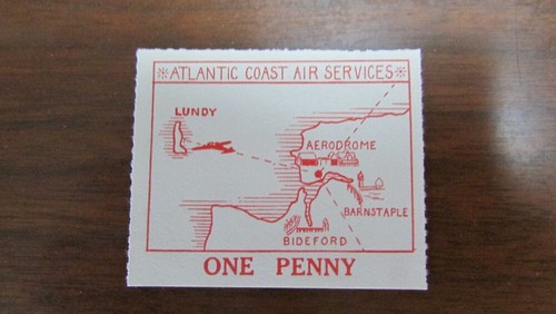 LUNDY ISLAND AITCHISON 12 FIELD 3 AIRMAIL MNH