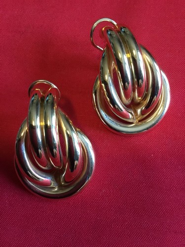 14k Doorknocker Earrings. French Clip