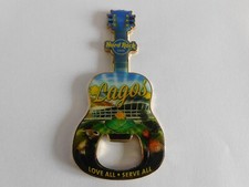 Hard Rock Cafe LAGOS Nigeria - SOLD OUT - Guitar with Logo Magnet Bottle Opener 
