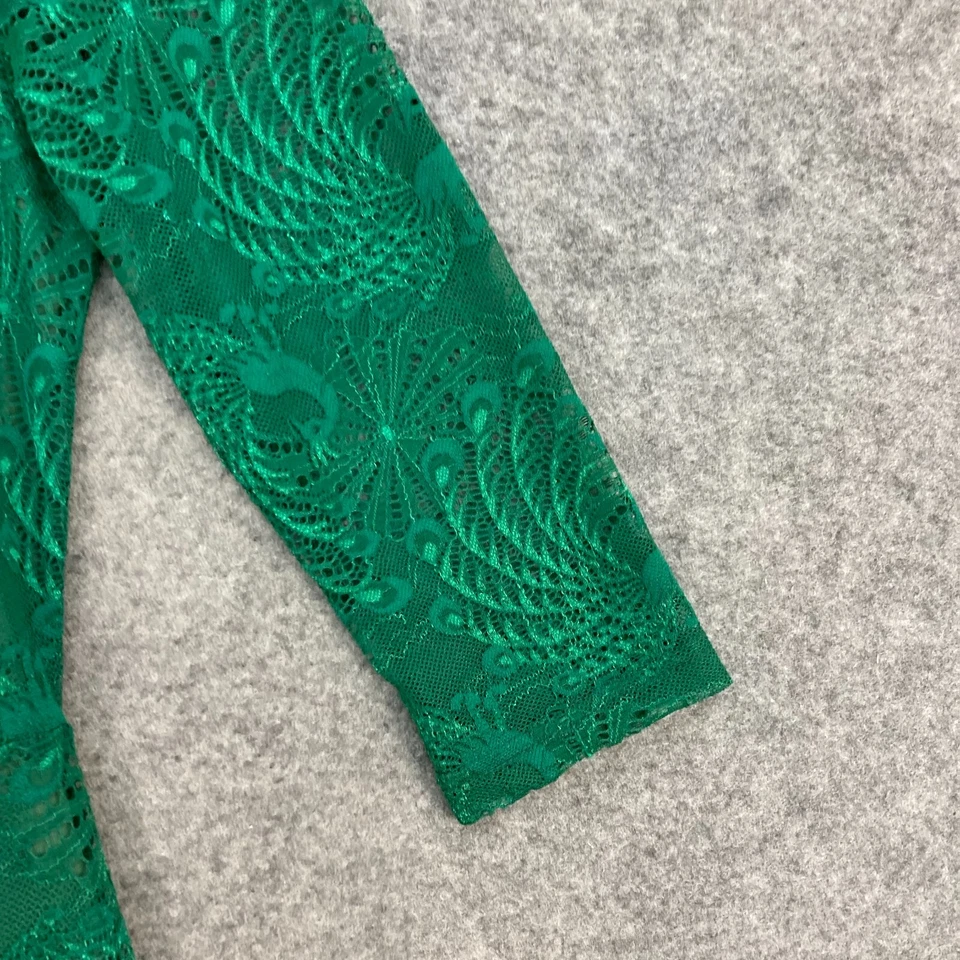 Vestido Miusol Mujer S Pequeño Verde Encaje Manga 3/4 Bodycon 18619 Foto 4 de 4