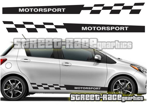 Toyota Aygo 006 side racing stripes graphics stickers decals vinyl