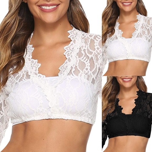 Blouse For Oktoberfest Blouse Black Women's Dirndl Blouse Lace Dirndl Elegant - Picture 1 of 28