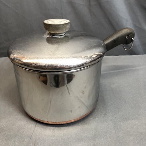 Revere Ware Copper Bottom Cookware YOU PICK 4 1/2, 2, 1 1/2, 1 QT - 7” 8” 9” Pan - Picture 7 of 24