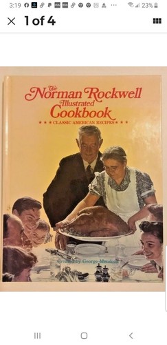 Norman Rockwell Illus Cookbook Classic American Recipes 1987 HC VGC retro vintag - Picture 1 of 2