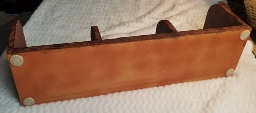 Vintage Wooden Divider Box/ Organizer (Tiger Maple?). Table Or Wall Mount L Mint - Picture 4 of 7
