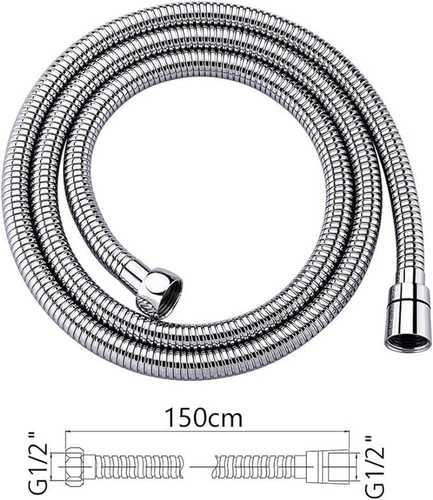 COMPLENTO-G851 1/2 Inch 1.5M Shower Hose Made of Stainless Steel, Anti-Kink & An - Picture 2 of 12
