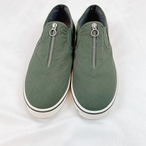 olive green slip on sneakers