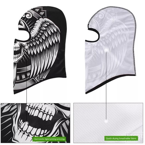 Totenkopf Abdeckung Bedruckt Full Face Cover Ski Sturmhaube Kappe Halloween Motorrad Maske - Bild 11 von 37