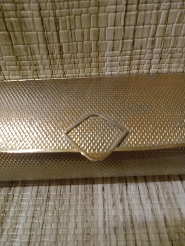Purse Clutch Vintage Metal Gold Tone 7.5"by3" Hand Bag Made in Japan 1960's READ - Picture 5 of 19
