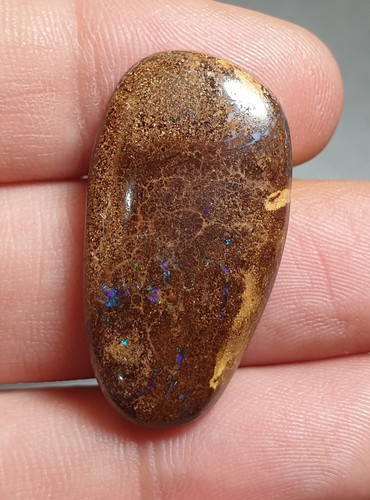 Polished Boulder Opal From Winton Green Blue Matrix Specimen 21.5 Carat Lapidary - Bild 15 von 17