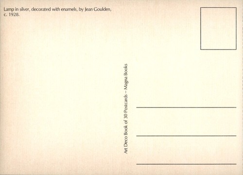 Lamp in silver decorated with enamels Jean Goulden Art Postcard - Picture 2 of 2