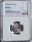 Italy 5 Lire 1954R NGC 64