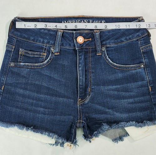 American Eagle Shorts Damen Jeans AE Stretch High Rise Shortie Midi Cut Off 4 - Bild 9 von 10