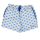 Jr. Swim Kids Grey Blue Nylon Elastic Waist Geometric Swim Shorts Trunks Sz 5/6