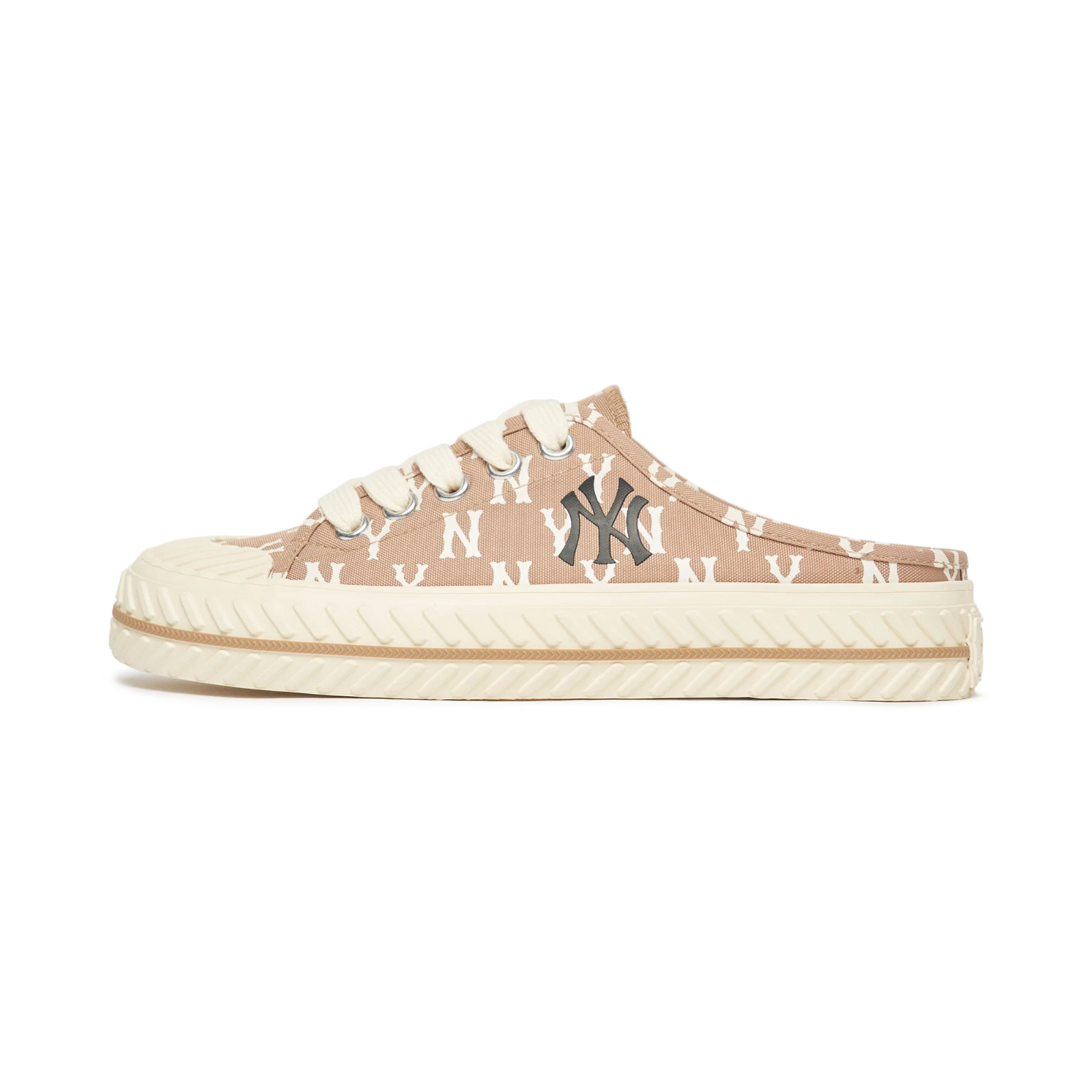 MLB Playball Mule Monogram New York Yankees Shoes NY Sneakers Beige US 5-11