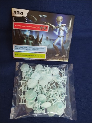 Risk Legacy White Alien Collaborator Troop Ersatzteile und Fraktionskarte