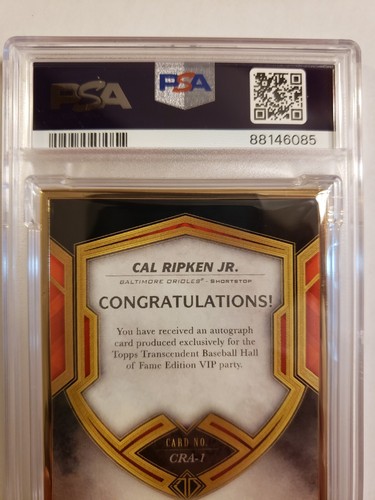 2020 Topps Transcendent Cal Ripken Jr Hall Of Fame Autograph #17/25 PSA 9 MINT - Picture 7 of 7