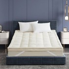 Unikome 3" Feather Beds Mattress Topper Pillow Topper 100% Organic Cotton Shell
