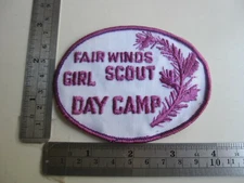 Vintage Scouting Purple GSA Fairwinds Girl Scout Day Camp Patch BIS
