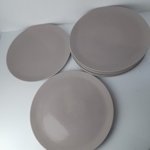 Denby Dinner Plates x7 13" Beige Dinnerware Microwave Dishwasher Safe