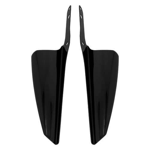 Black Front Fork Mount Wind Deflectors For Harley Road King Electra Glide 95-23 - Picture 4 of 13