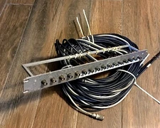 BNC VIDEO PATCH BAY—Rack Mounted Panel-16 Port.—11 With Cables Attached