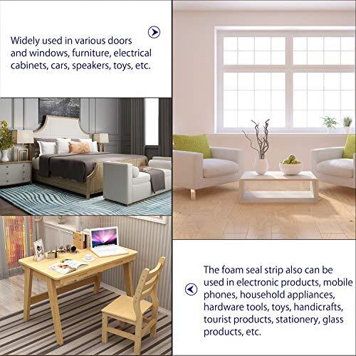 Adhesive Weather Stripping 2 Rolls 1" W X 1/8" T (2 X 16.5 Ft Each) - Picture 2 of 7