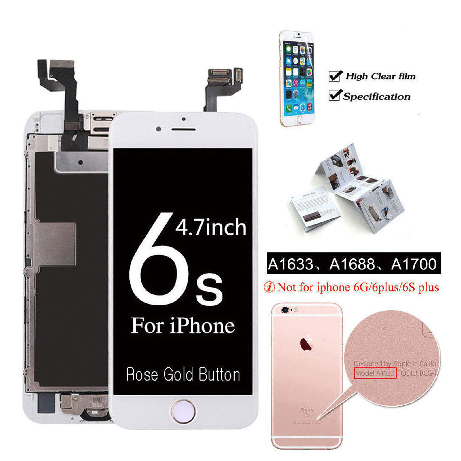 For iPhone 6 6s 6S Plus LCD Display Touch Screen Replacement Digitizer Assembly - Picture 28 of 41