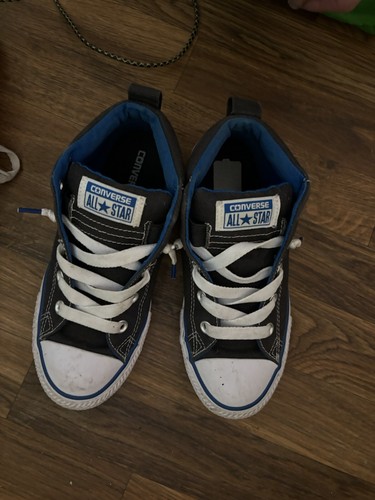 Zapatilla deportiva Converse All-Star Mid Top azul y gris juvenil talla 3 - Imagen 2 de 3