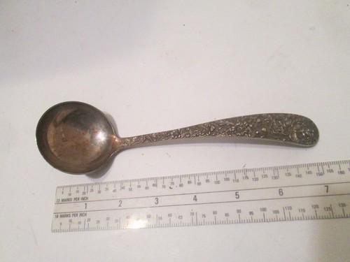 Sterling Silver S. Kirk & Son Silver Ladle Approx. 7" Long in Repousse w/ P Mono - Picture 2 of 9
