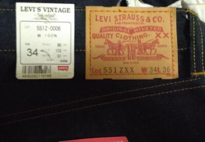 未使用タグ！Levi's vintage clothing 551ZXX w34 Levis 551ZXX Made in the USA 1998 W34 L36 Engraved 555 | eBay