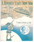 Airplanes, Airships, Blimps Antique Sheet Music A Hundred Years From Now 1914