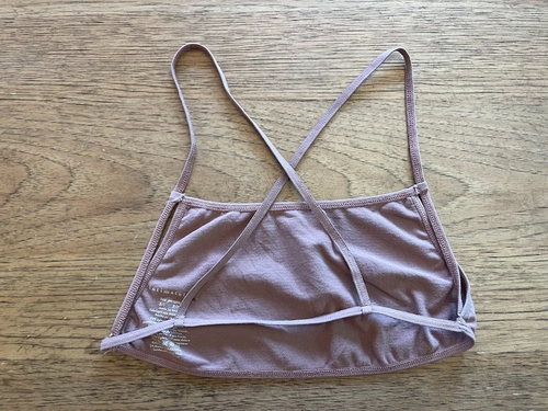 Free People Taupe XS Backless Bandeau Style Front Bralette NWOT - Picture 2 of 2