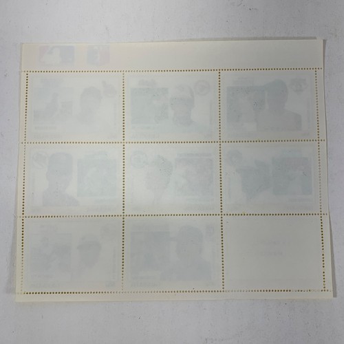 Lot of 2 1988 Grenada MLB stamp sheets Ruth Clemente Ripken McGwire Feller MT - Picture 2 of 4