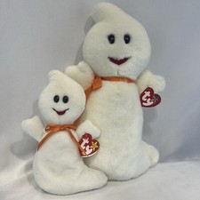 Ty Large Plush Beanie Buddy - Spooky the Ghost  and Small TY Spooky