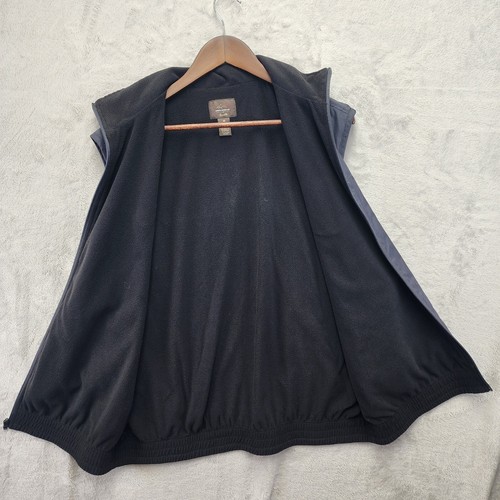 Greg Norman Golf Vest Medium Gray Windbreaker Fleece Lined Zip Tasso Elba - Picture 5 of 10