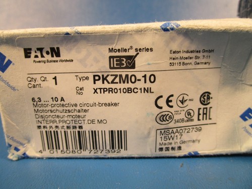 Eaton XTPR010BC1NL, PKZM0-10, Motor Protective Circuit Breaker - Picture 3 of 10