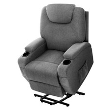 Artiss Recliner Chair Electric Lift Massage Chairs Heated Lounge Fabric Sofa
