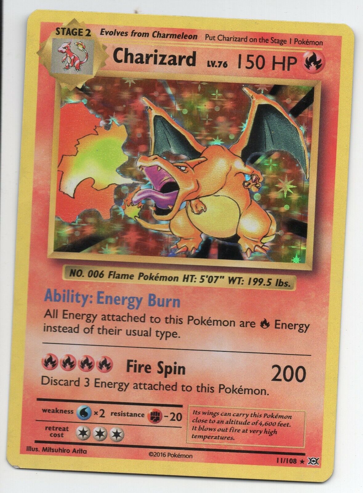 Charizard 2016 XY: Evolutions Holo #011/108 Price Guide - Sports