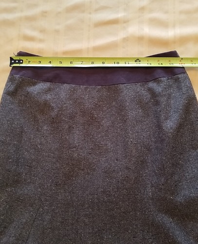 Nine & Co skirt size 8 Small Brown  27.5" Cotton Poly Lined - Picture 4 of 11